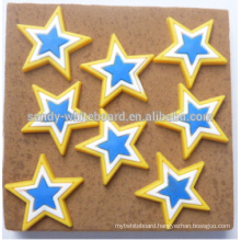 Environmental protection plastic five-star cartoon pins